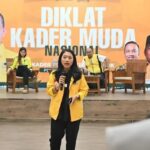 Puteri Komarudin dalam acara Diklat Kader Muda AMPG yang digelar di Jakarta dan Bogor, Jawa Barat sejak Jum'at-Minggu (03-05/10/2025).